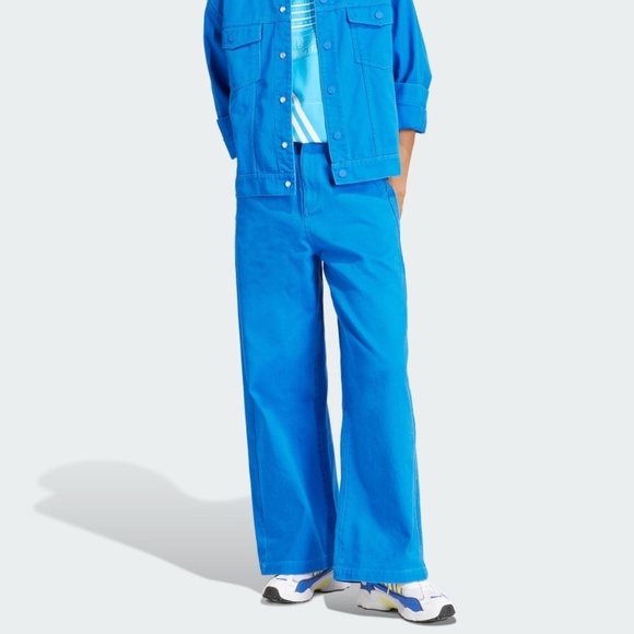 Adidas NEW Blue Kseniaschnaider Gorpcore 3 Striped Dyed Relaxed Jeans Size 25